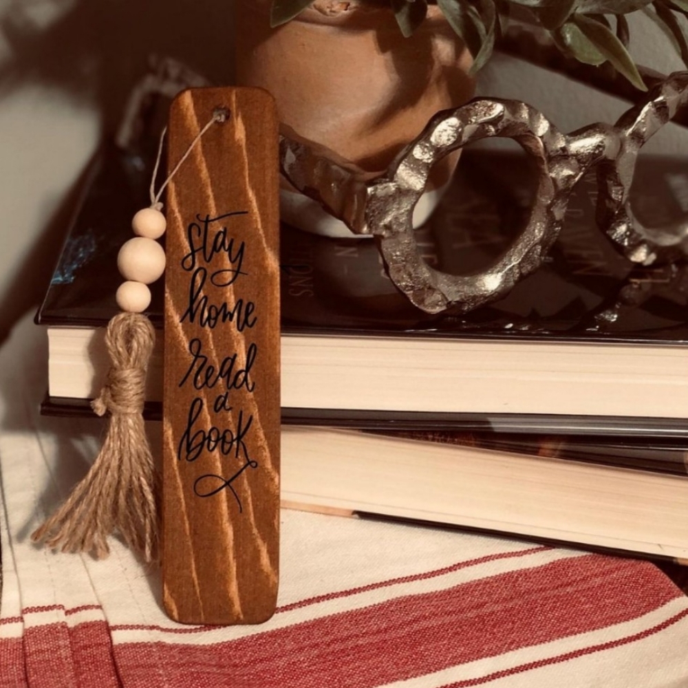 $10 Add-On to any J. Wright Rouse Book - Hand Crafted Engraved Wooden Bookmarks - Picture 5 of 13